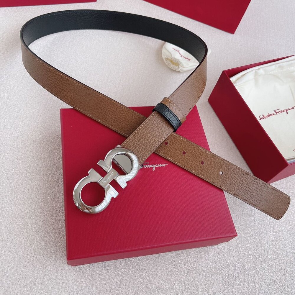 Salvatore Ferragamo Gancini Reversible High-Quality Belt - Picture 1 of 6